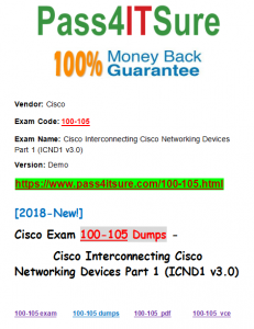 pass4itsure Cisco 100-105 dumps