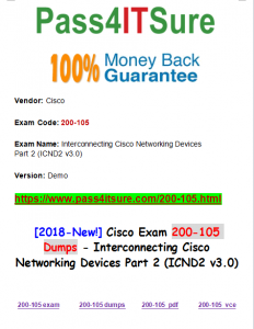 pass4itsure Cisco 200-105 dumps